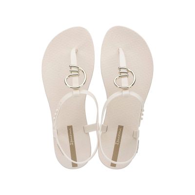 6. Ipanema Sandal Class sandały japonki damskie beżowe ze złotym
