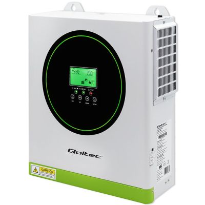9. Qoltec Hybrydowy inwerter solarny Off-Grid 3500kW | 100A | 24V | MPPT | Sinus | opcja Wi-Fi | Power Factor 1.0