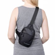 Mini saszetka na ramię Wozinsky WMS-W1 wodoodporna dwukomorowa na telefon unisex - czarna