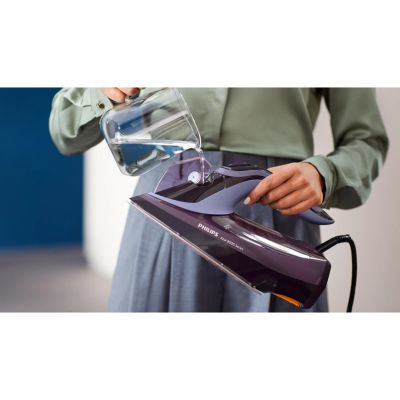 22. Philips | DST8021/30 | Żelazko parowe | Ciągła para 55 g/min | Wydajność silnego uderzenia pary 240 g/min | Purpura