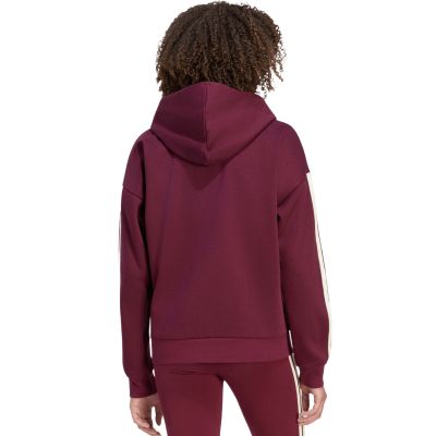 3. Bluza damska adidas Essentials 3-Stripes Full-Zip bordowa KX0785