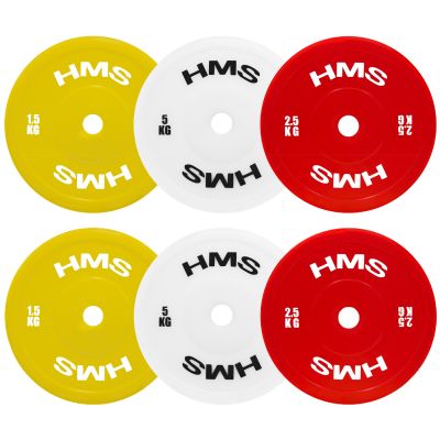 TPP ZESTAW TALERZY OLIMPIJSKICH TECHNICZNYCH PE 2 x 1.5 - 5 KG (18 KG) HMS
