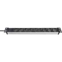 Brennenstuhl 1390007009 rozgałęziacz 2 m 9 x gniazdo sieciowe Aluminium, Czarny