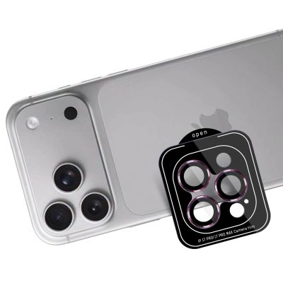 5. Szkło hartowane na obiektyw aparatu 3mk Lens Protection Pro Black na iPhone 18 Pro / 18 Pro Max - burgundowe