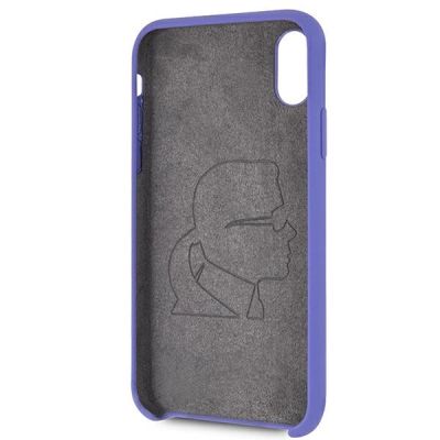 4. Etui Karl Lagerfeld Silicone na iPhone X/Xs - fioletowe