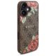 4. Etui Guess 4G Flowers Print MagSafe na iPhone 16 6.1" - brązowe