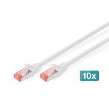 Kabel krosowy (patch cord) RJ45-RJ45, kat.6, S/FTP, AWG 27/7, LSOH, 2m, biały, 10szt