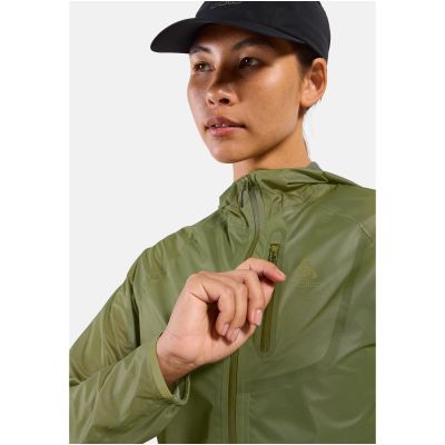 2. Kurtka damska ODLO Jacket ZEROWEIGHT DUAL DRY PK WATERPROOF zielona