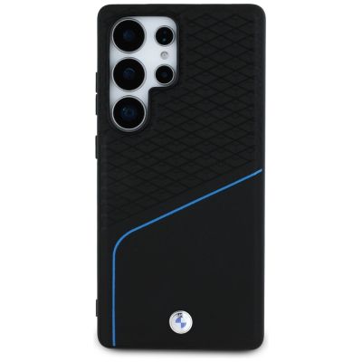 3. Etui BMW Leather Textured and Smooth MagSafe na Samsung Galaxy S25 Ultra - czarne