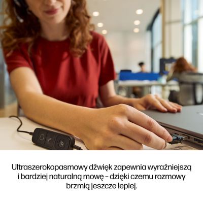 20. HP Poly Mission 625 – stereofoniczny przewodowy zestaw słuchawkowy USB (opakowanie zbiorcze)