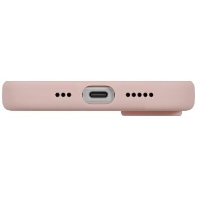 5. Etui UNIQ Lino na iPhone 17 Magclick Charging - różowe