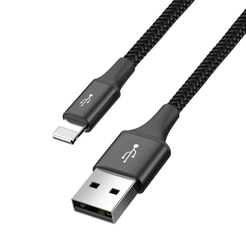 2. Baseus kabel przewód USB 4w1 2x Lightning / USB Typ C / micro USB w nylonowym oplocie 3.5A 1.2m czarny (CA1T4-A01)