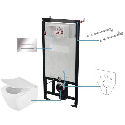 Zestaw WC podtynkowy 6 w 1