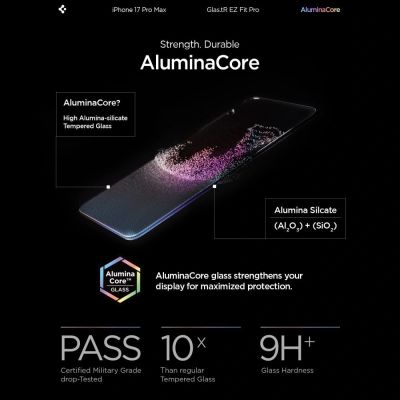 9. Szkło hartowane Spigen Glas.TR EZ Fit Pro na iPhone 16 Pro Max / 17 Pro Max