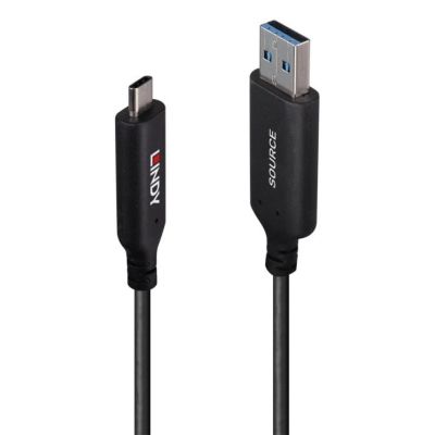 10m Kabel hybrydowy USB 3.2 Gen 1 typu A do C Lindy