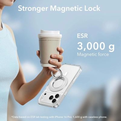 5. Uchwyt ESR Magnetic HaloLock MagSafe na telefon - biały