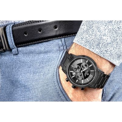 4. Zegarek Męski Giewont Chronograph Sapphire Czarny GW8510-B2