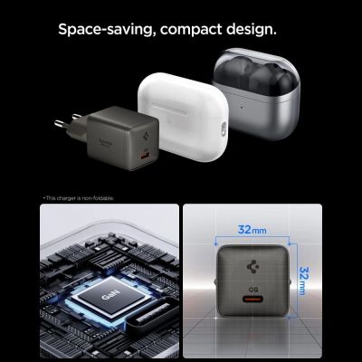 4. Ładowarka sieciowa Spigen Essential EE301EU 1-Port 30W - ciemnoszara