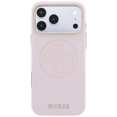 3. Etui Guess Perforated 4G Gold Logo Magsafe na iPhone 17 Pro / 18 Pro - różowe