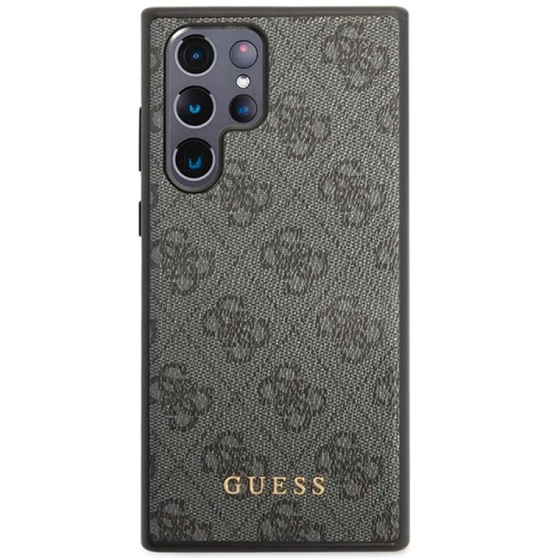 3. Etui Guess 4G Metal Gold Logo na Samsung Galaxy S23 Ultra - szare