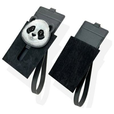 8. Zestaw Nimmy Big Eyed Pet 2.0 Panda 3w1 torebka na telefon + portfel + etui na lokalizator - czarny