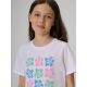 3. T-shirt bawełniany dziewczęcy 4F 4FJRSS26TTSHF3982-11S
