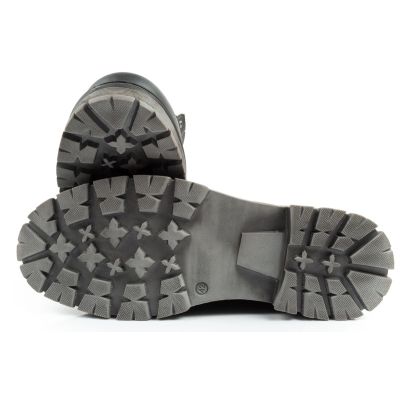 9. Wrangler Allan Mid  buty męskie sztyblety trzewiki eleganckie skórzane czarne