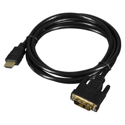 2. Kabel Lanberg CA-HDDV-10CC-0018-BK (HDMI M - DVI-D (18+1) M; 1,8m; kolor czarny)