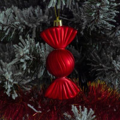 3. BOMBKA FORMÓWKA PLASTIKOWA BEZPIECZNA CUKIERKI 6SZT MICA CZERWONE