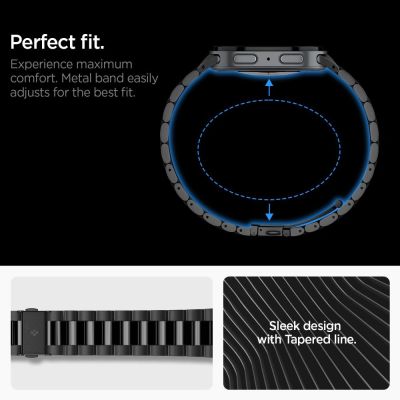 9. Bransoleta Spigen Modern Fit Band 316L na Samsung Galaxy Watch 40 / 44 / 46 mm - czarna