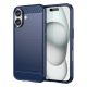 Etui silikonowe Carbon Case do iPhone 16 Plus - niebieskie