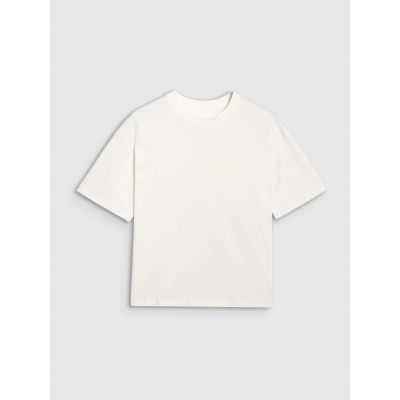 5. T-shirt oversize z nadrukiem damski 4F 4FRSS25TTSHF2692-11S