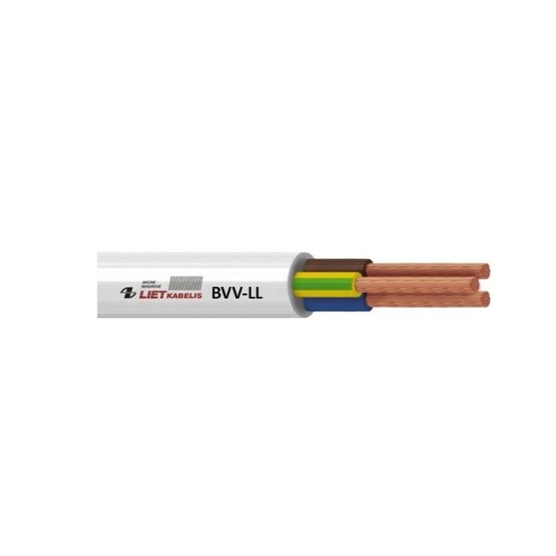 CABLE BVV-LL 3X2.5 WHITE 25M