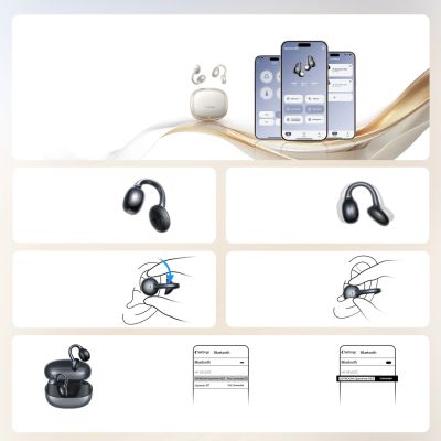 4. Słuchawki bezprzewodowe Joyroom Openfree JR-OE3 TWS douszne - srebrne