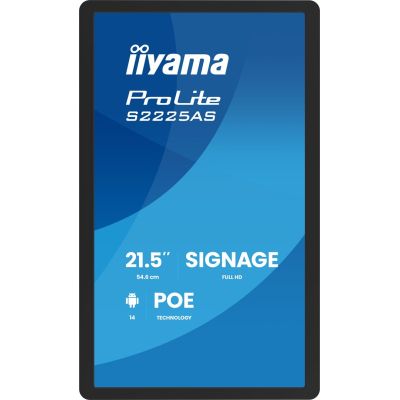 4. iiyama ProLite S2225AS-B1P Płaski panel Digital Signage 54,6 cm (21.5") LCD Wi-Fi 500 cd/m2 Full HD Czarny Procesor wbudowany Android 24/7
