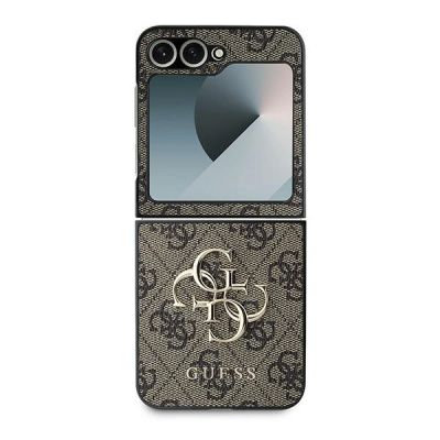 2. Etui Guess Leather 4G Metal Logo na Samsung Galaxy Z Flip 6 - brązowe