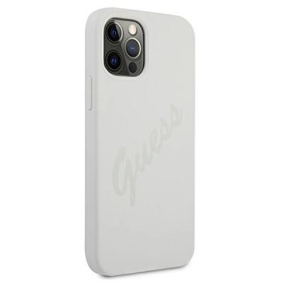 4. Etui Guess Script Vintage na iPhone 12 Pro Max - kremowe