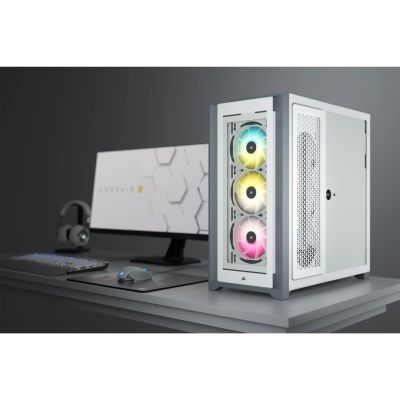 16. Obudowa Corsair iCUE 5000X RGB Mid-Tower ATX Tempered Glass White (CC-9011213-WW)