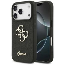Etui Guess Fixed Glitter Big 4G na iPhone 17 Pro / 18 Pro - czarne