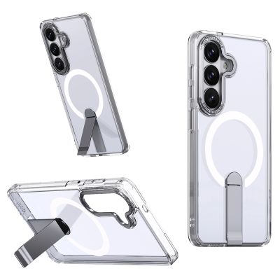 Etui Hybrid Armor X na Samsung Galaxy A57 z podstawką kompatybilne z MagSafe - przezroczyste
