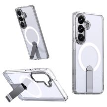 Etui Hybrid Armor X na Samsung Galaxy A57 z podstawką kompatybilne z MagSafe - przezroczyste