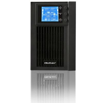 8. Qoltec 53042 zasilacz UPS Podwójnej konwersji (online) 1 kVA 800 W 2 x gniazdo sieciowe