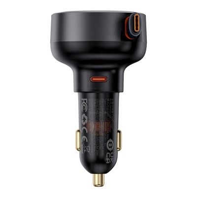 11. Ładowarka samochodowa Baseus Enjoyment Pro USB-C (żeńskie) / USB-C (męskie) 60W - czarna