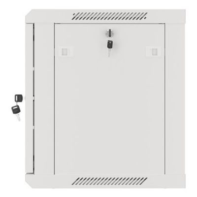 15. Szafa instalacyjna Rack wisząca 19" 9U 600x450 szara drzwi metalowe LANBERG (Flat Pack)