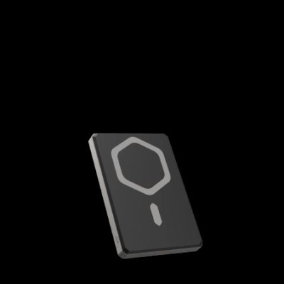 Powerbank UAG Ultra Slim 5K 5000 mAh z podstawką 10W kabel USB-C kompatybilny z MagSafe- tytanowy