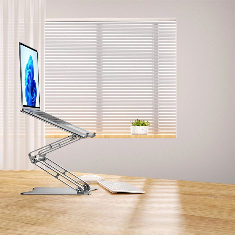 15. Podstawka pod laptopa, tablet Wozinsky WRS-CPY75DSS aluminiowa + Gratis! podstawka do smartfona - srebrna