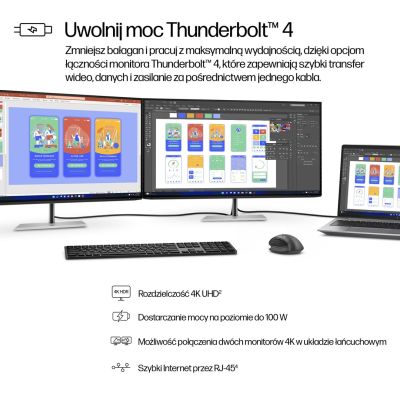 11. HP Monitor Pro seria 7 4K Thunderbolt 4 – 732pk, 31,5”