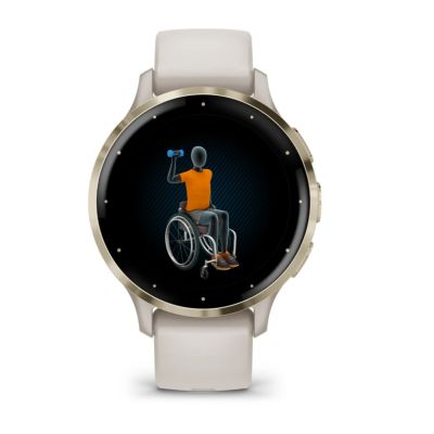 6. Garmin Venu 3S 3,05 cm (1.2") AMOLED 41 mm Cyfrowy 390 x 390 px Ekran dotykowy Złoto, Kość słoniowa Wi-Fi GPS
