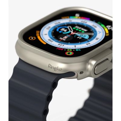 5. Etui Ringke Slim 2-pack na Apple Watch Ultra 1 / 2 (49 mm) - przezroczysty i tytanowy