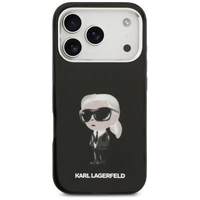 3. Etui Karl Lagerfeld IML Aquarelle Karl & Logo MagSafe na iPhone 17 Pro - czarne